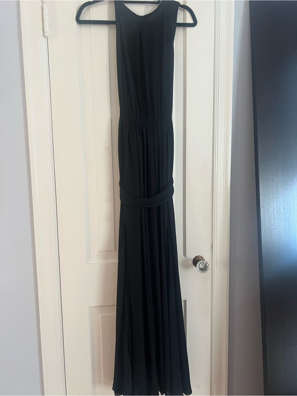 Vici Black Sleeveless Maxi Dress with Waist Detail